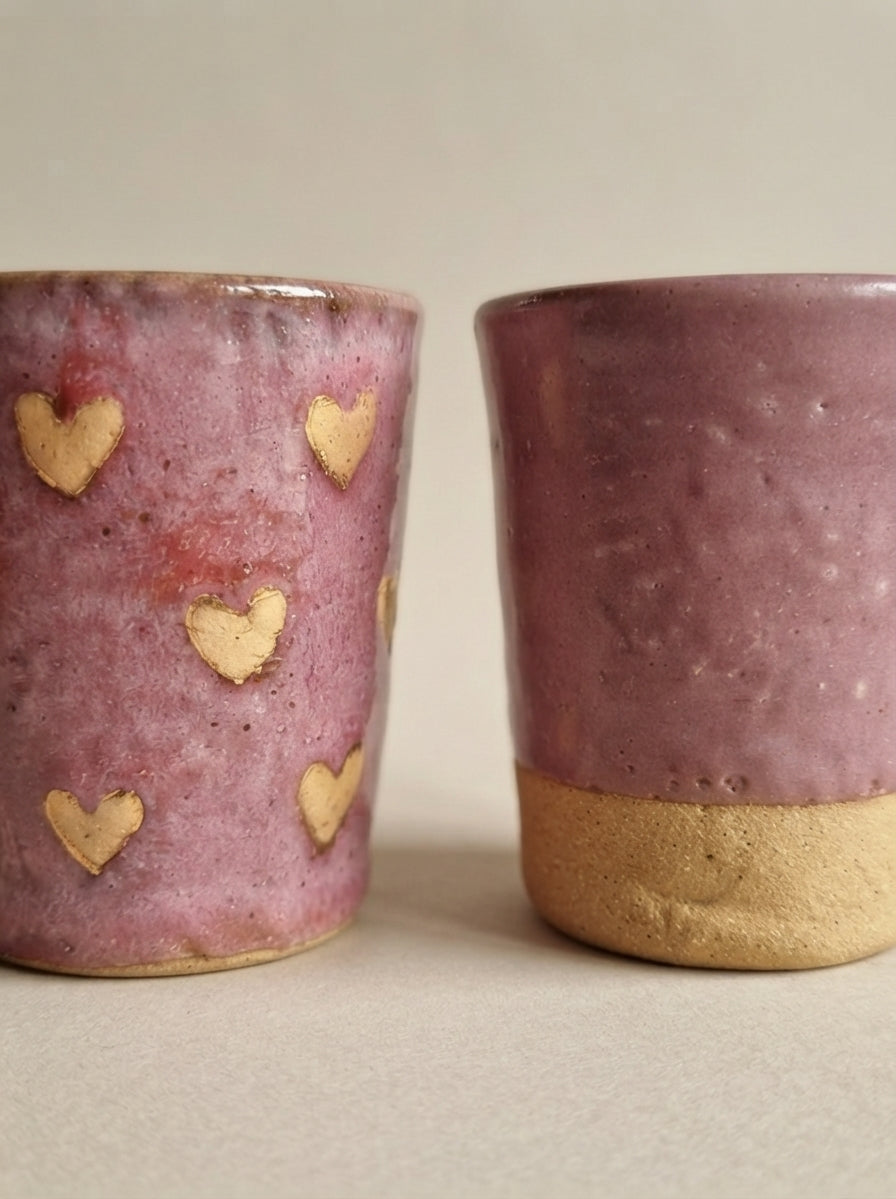 Dúo Vasos - Purpurina 💜